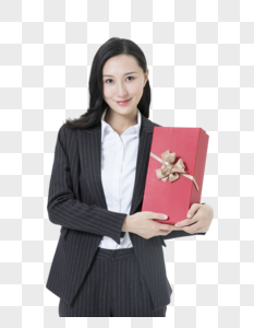 商务女性送礼物图片