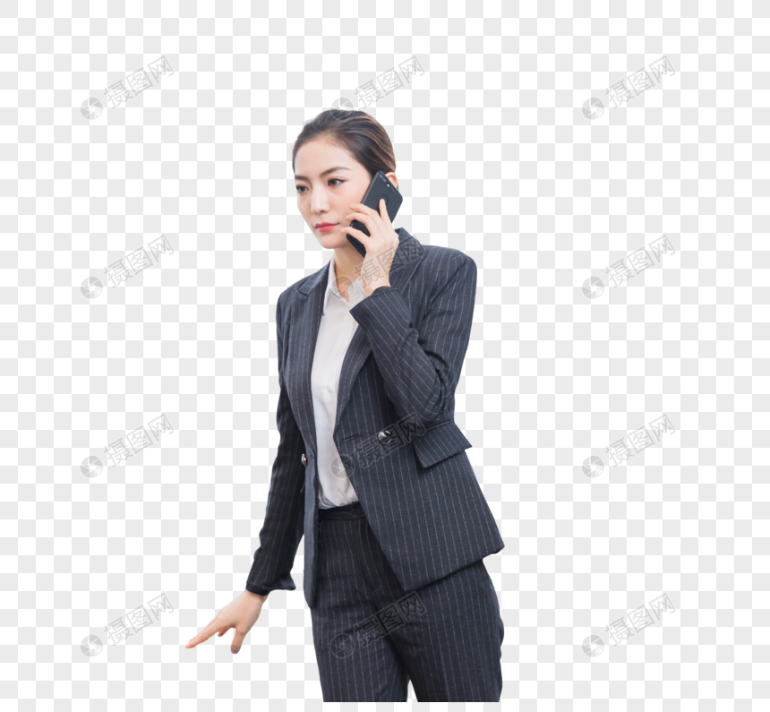 商务女性在打电话图片