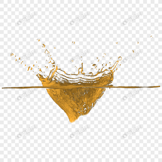 金色液体水流创意图片