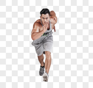 男人跑步冲刺图片