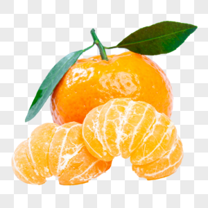 小橘子柑橘剥开高清图片