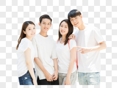 访问合影元素素材