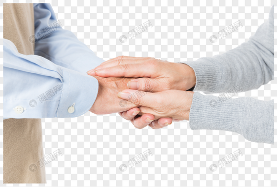 恩爱老年夫妻握手图片