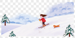 滑雪的女孩图片