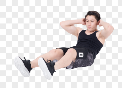 运动健身男性仰卧起坐图片