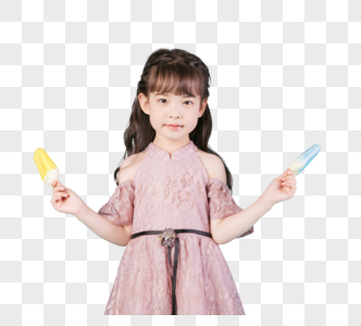 儿童小女孩形象手持冰淇淋雪糕玩具图片