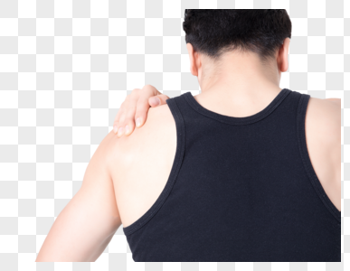 运动健身男性肩膀疼图片