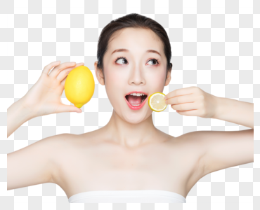 医疗美容双眼皮免抠元素-甜美少女护肤美容素材-png图片下载-摄图网