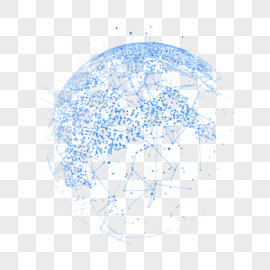 科技地球网格地球放气球高清图片