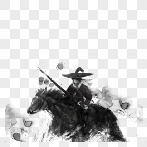 骑马的剑客图片