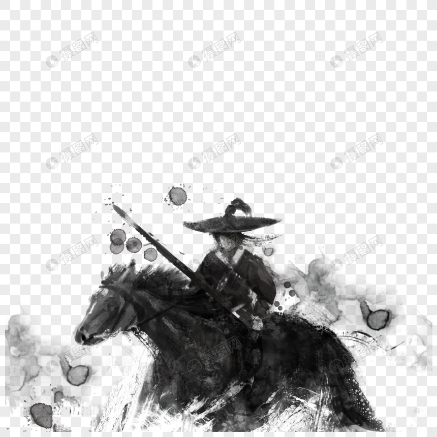 骑马的剑客图片