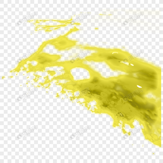 黄色荧光元素图片