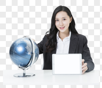 职场商务女性全球互联网网络图片