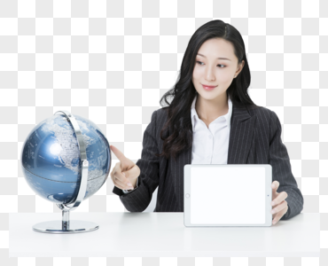 职场商务女性全球互联网网络图片