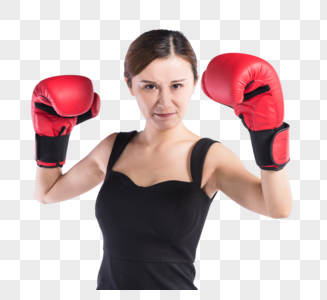 青年职业女性拳击图片