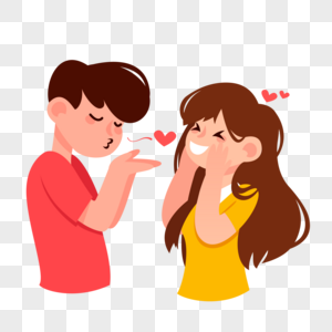 剪影可爱情侣图片_剪影可爱情侣素材图片大全_摄图网