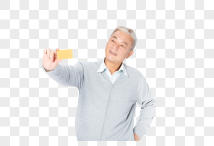 老年人与信用卡图片