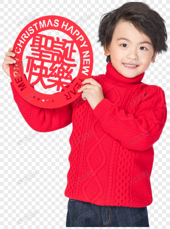 穿红衣服的男孩图片