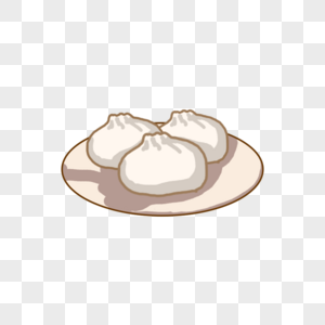 竹笋包子元素