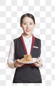 酒店服务员送餐服务免抠高清图片素材