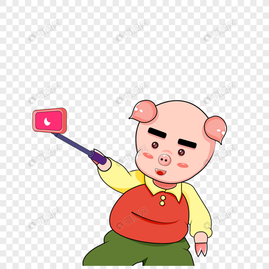 自拍的猪形象