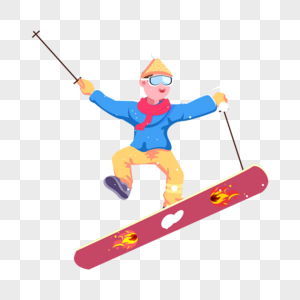 冬季滑雪的男孩图片