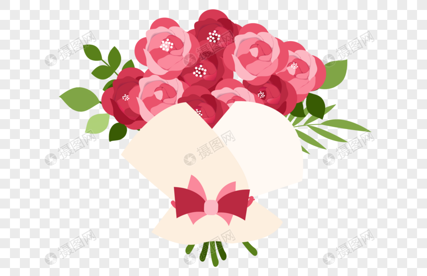 一束玫瑰花元素素材下载 正版素材 摄图网