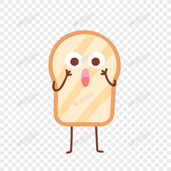 小面包惊吓表情图片
