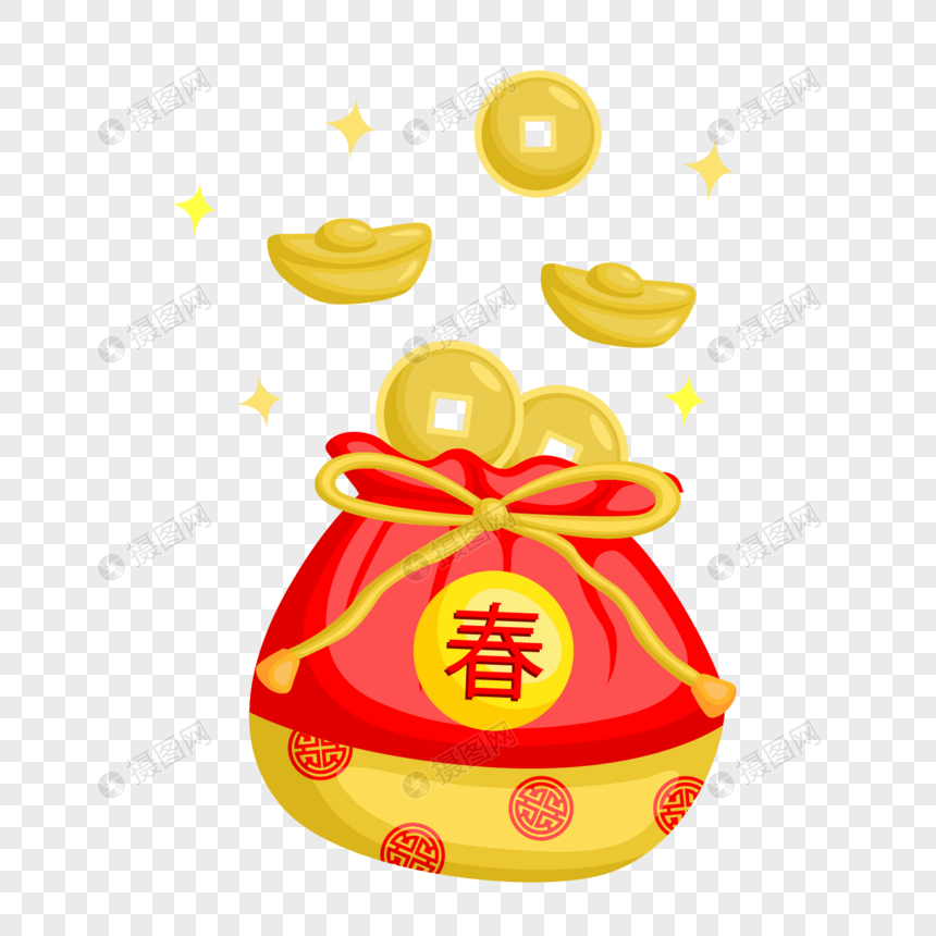 福袋金币新年表情图片