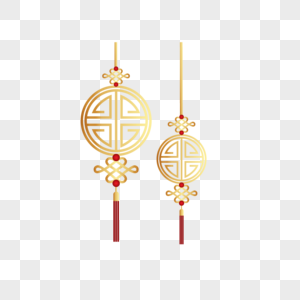 金色中国结新年元素设计图片