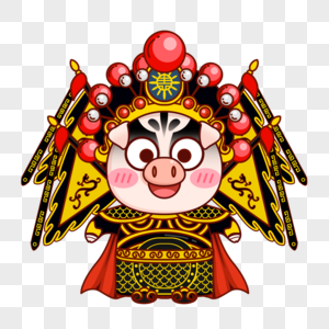 京剧猪图片