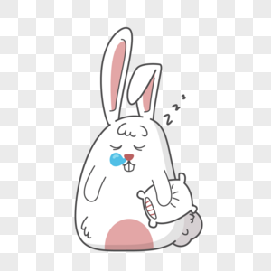 可爱兔子打瞌睡图片素材