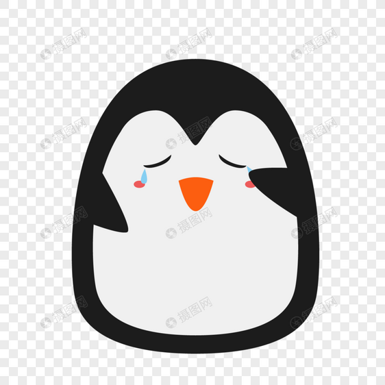 伤心哭泣的小企鹅图片