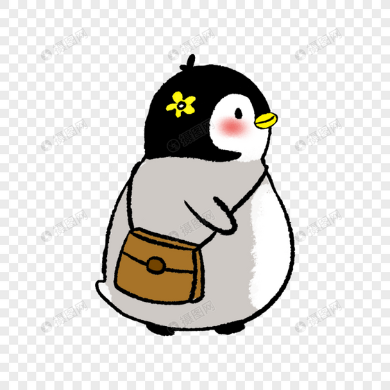 背着包的企鹅图片