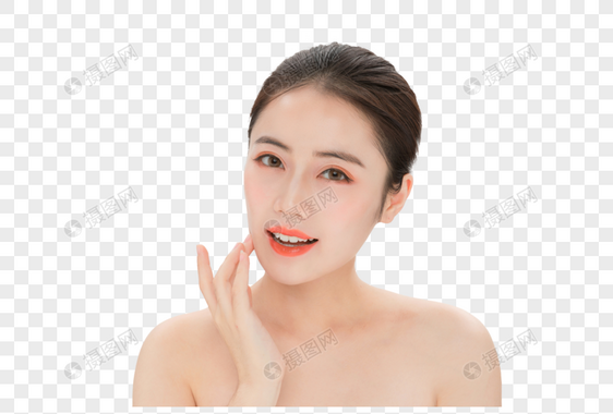 美女美容护肤动作图片