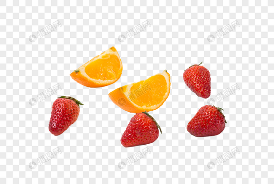 草莓橙子图片