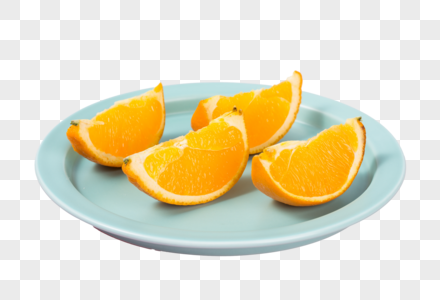 盘子里的橙子图片