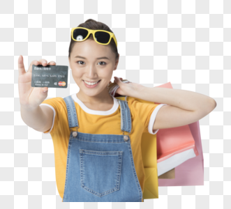 女性信用卡人物高清图片素材
