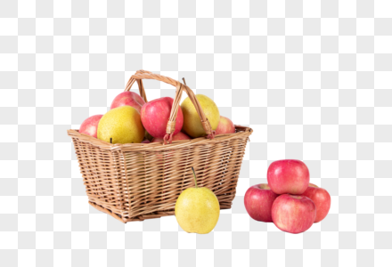 篮子里的各色水果高清图片