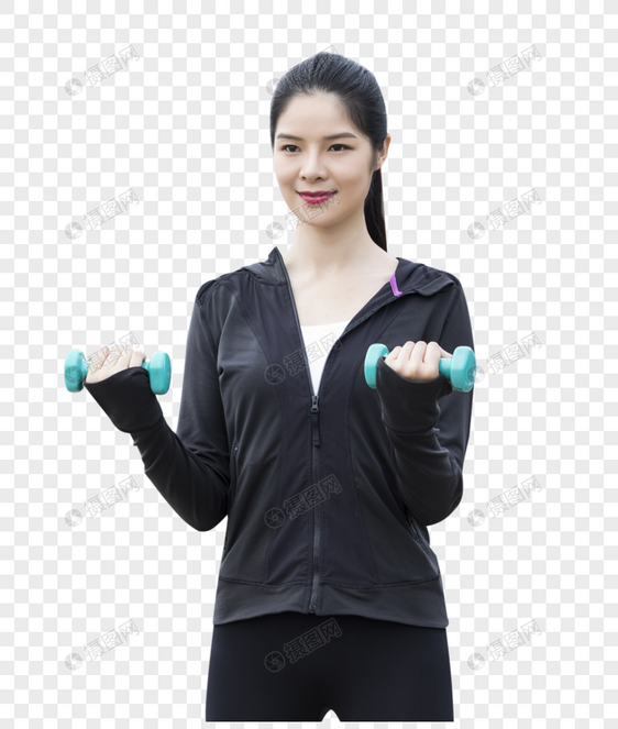 女青年健身锻炼图片