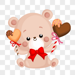 情人节小熊收饼干巧克力礼物图片