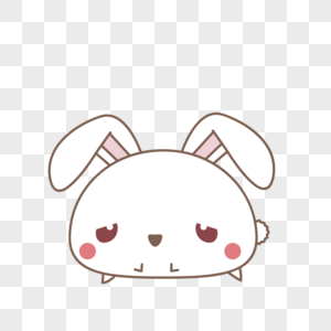 沮丧不开心的小兔子图片素材