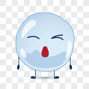 搞怪吐舌的小泡泡图片素材