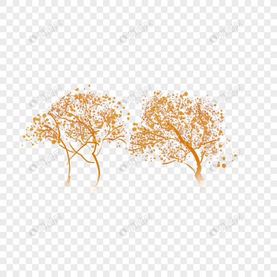 金色的树图片