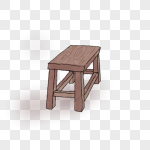 木凳手绘木凳小木凳高清图片