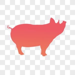 猪猪白描素材高清图片