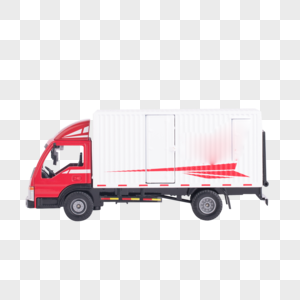 货车装卸厢式货车开卡车高清图片