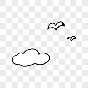 云朵和海鸥图片