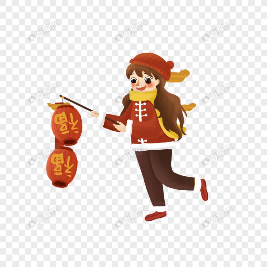 打灯笼的女孩