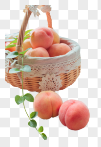 篮子里的桃子高清图片
